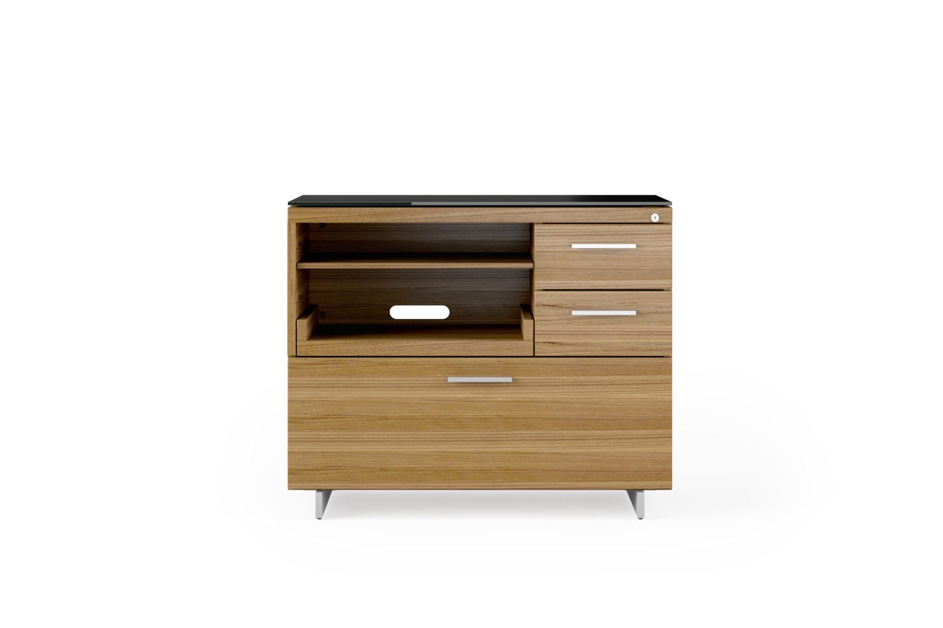 Sequel 20 Multifunction Cabinet 6117 storage BDI Natural Walnut Satin Nickel 