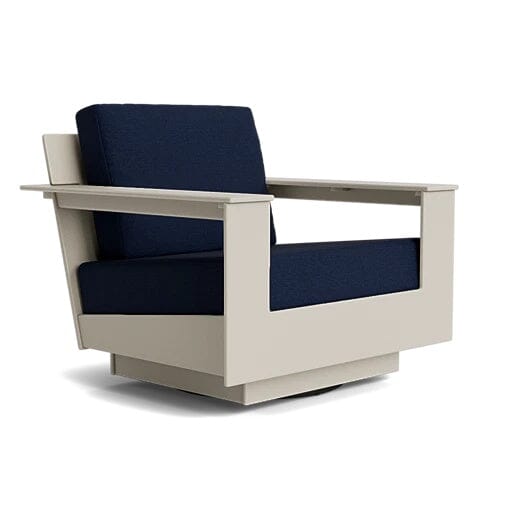 Nisswa Lounge Swivel Chair lounge chairs Loll Designs Fog Canvas Navy 