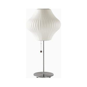 Nelson Pear Lotus Table Lamp Table Lamps herman miller Brushed Nickel Base Finish 
