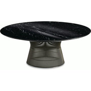 Platner Bronze 42" Coffee Table Coffee Tables Knoll Polished Finish Nero Marquina Marble Top: Black 
