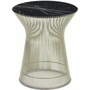 Platner Side Table side/end table Knoll Polished Nickel Nero Marquina marble, Shiny finish 
