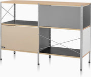 Eames ESU201 by Herman Miller storage herman miller Neutral Colors Zinc Plated Frame 