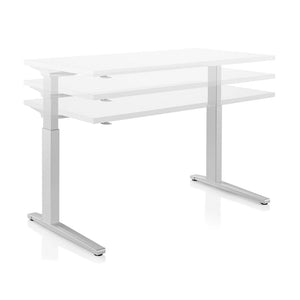 Nevi Sit-to-Stand Rectangular Table with C-Foot Desk herman miller 