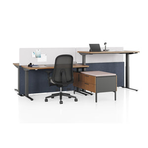Nevi Sit-to-Stand Rectangular Table with T-Foot Desk herman miller 