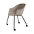 Bat Meeting Chair 4 Legs Base with Castors Chairs Gubi New Beige 