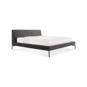 New Standard Bed Bed BluDot King Storm Velvet Black