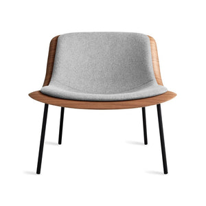 Nonesuch Upholstered Lounge Chair lounge chair BluDot Walnut / Vesper Light Grey 