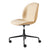 Beetle Meeting Chair 4-Star Base with Castors - Height Adjustable - Front Upholstered - Veneer Shell