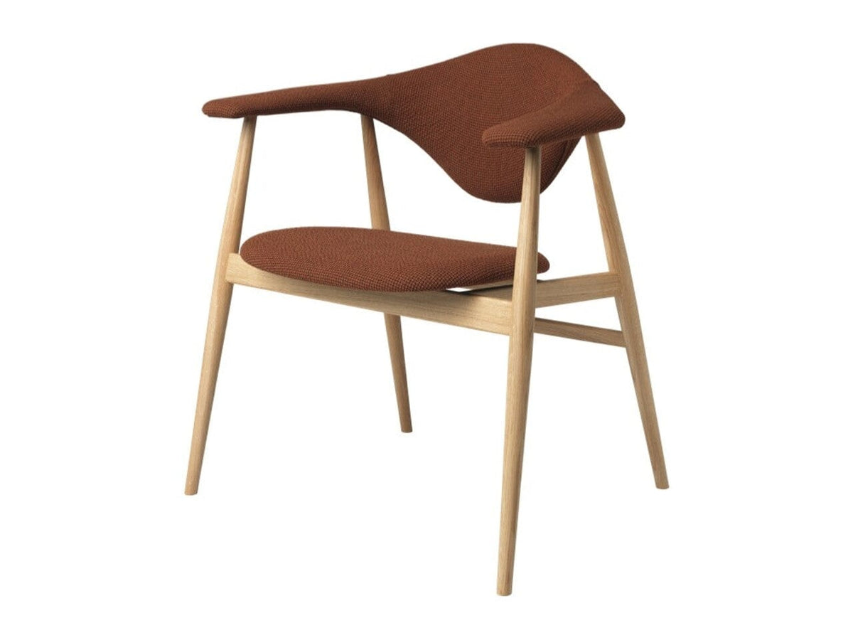 Masculo Dining Chair - Wood Base Dining Chair Gubi 