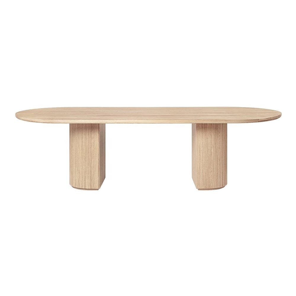 Moon Elliptical Dining Table Tables Gubi 290 (114.2" L) - solid oak soap treated 