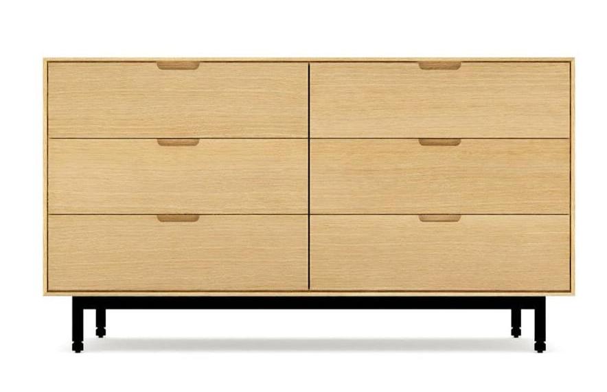 Munro 6 Drawer Dresser storage Gus Modern White Oak 