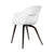 Bat Wood Base Dining Chair - Unupholstered Chairs Gubi Oak Semi Matt Lacquered Alabaster White 