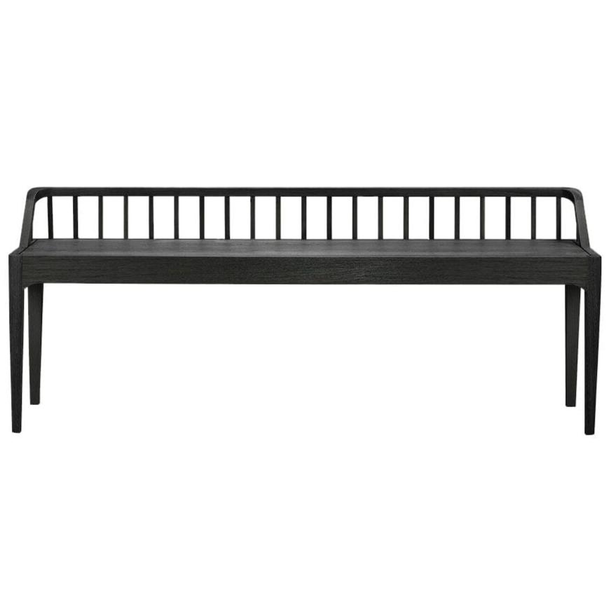 Oak Spindle Bench Benches Ethnicraft Oak Black 