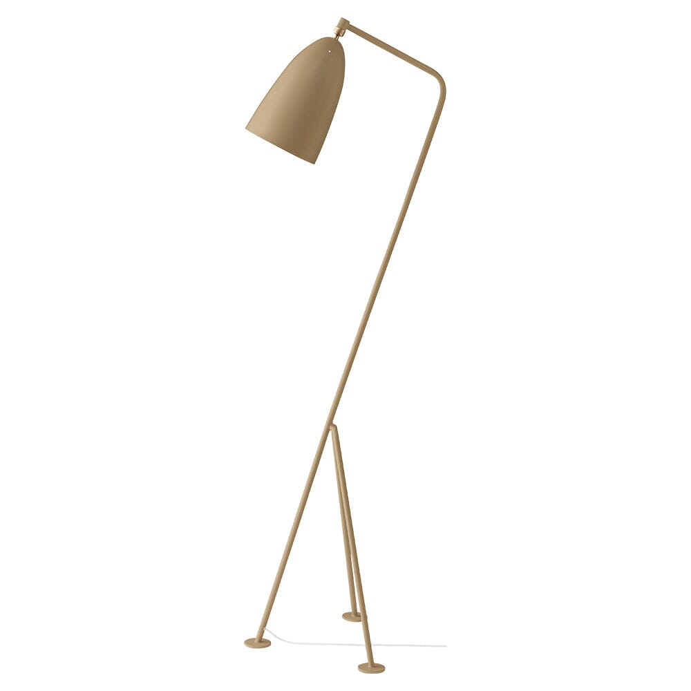 Grashoppa Floor Lamp Floor Lamps Gubi Olive Brown 