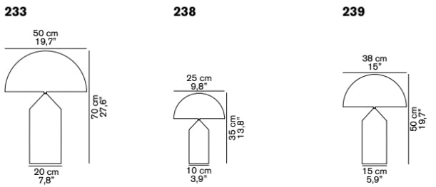 Atollo Metal Table Lamp