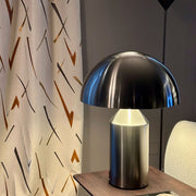Atollo Nickel Table Lamp Table Lamps Oluce 