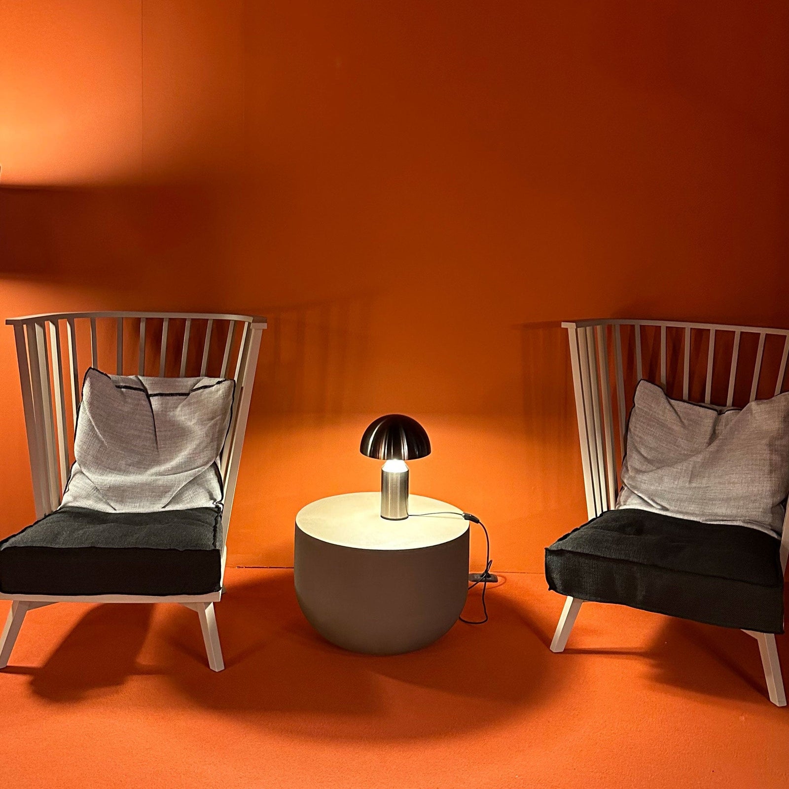 Atollo Nickel Table Lamp Table Lamps Oluce 