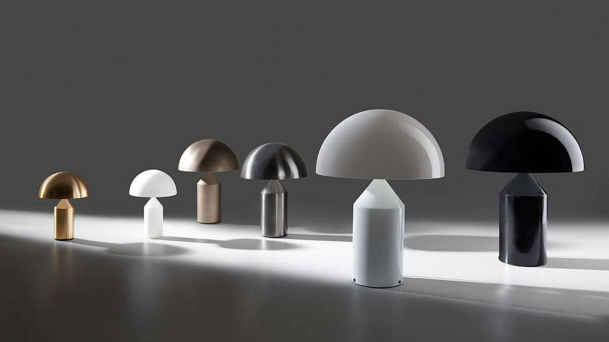 Atollo Nickel Table Lamp Table Lamps Oluce 