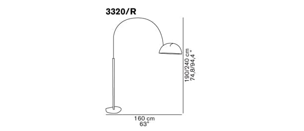 Coupe Arch Floor Lamp Floor Lamps Oluce 