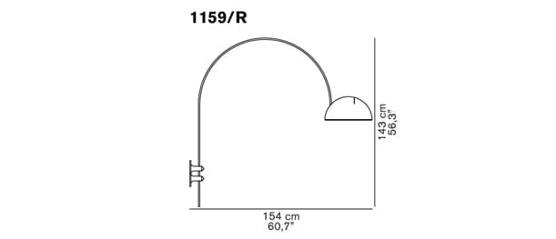 Coupe Arched Wall Lamp Wall Lights Oluce 
