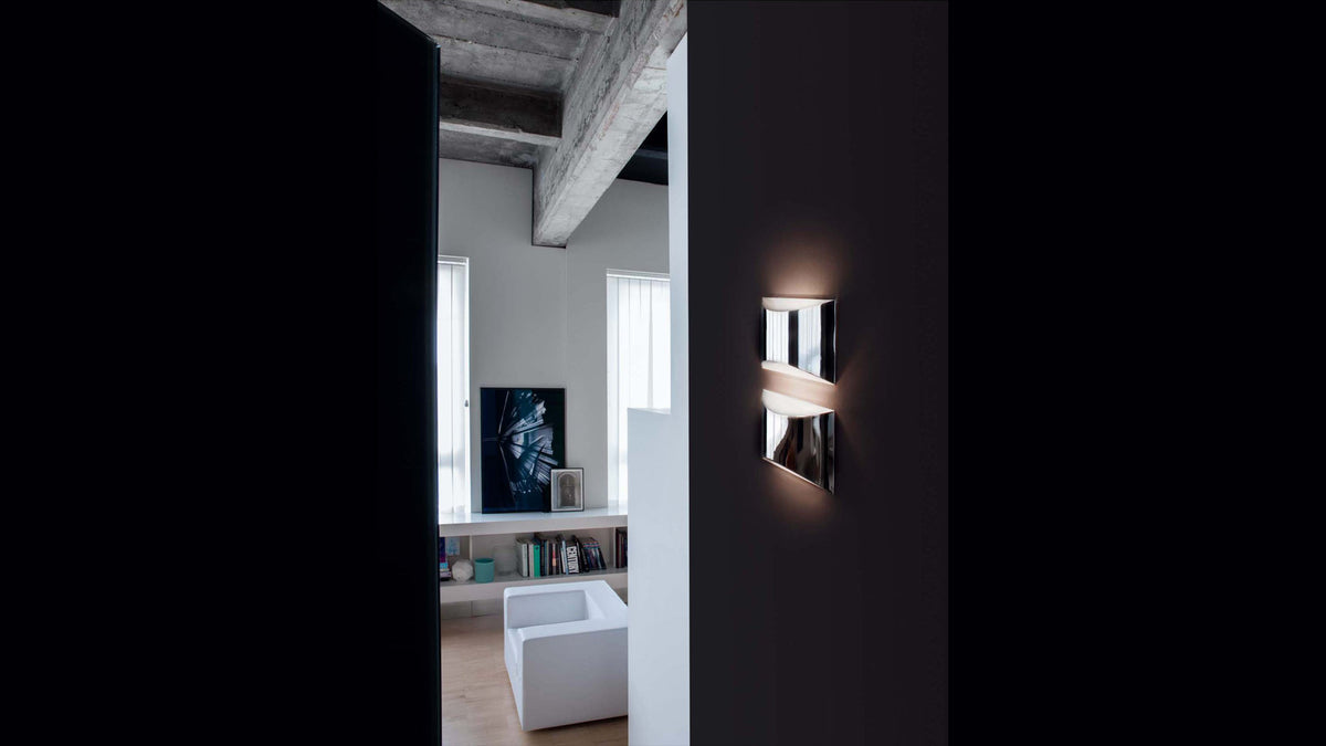 Kelly Wall Sconce Wall Sconce Oluce Chrome Incandescent 