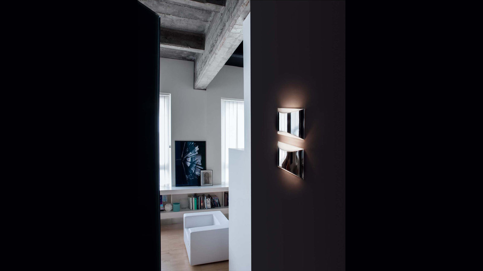 Kelly Wall Sconce Wall Sconce Oluce Chrome Incandescent 