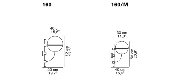 Lyndon Outdoor Wall Light 160 Wall Lights Oluce 