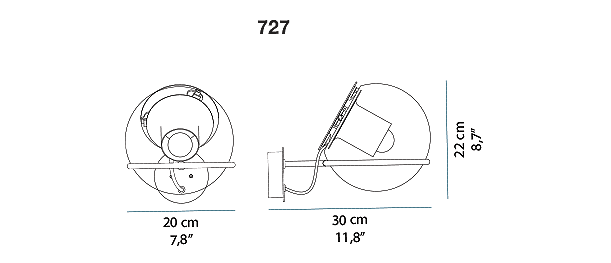 The Globe Wall Sconce Wall Lights Oluce 