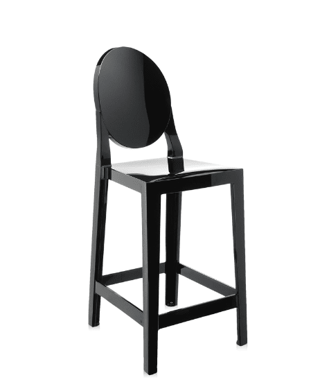 One More Counter Stool ***Floor Model*** Glossy Black Side/Dining Kartell 