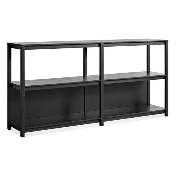 Open Plan Large Low Bookcase Shelves BluDot 