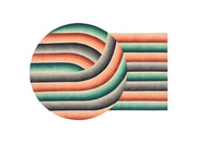 Mirage Round Rug Rug Gan Orange 