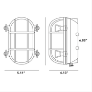 Oval Brass Bulkhead Outdoor Wall Light Outdoor Lighting Original BTC 