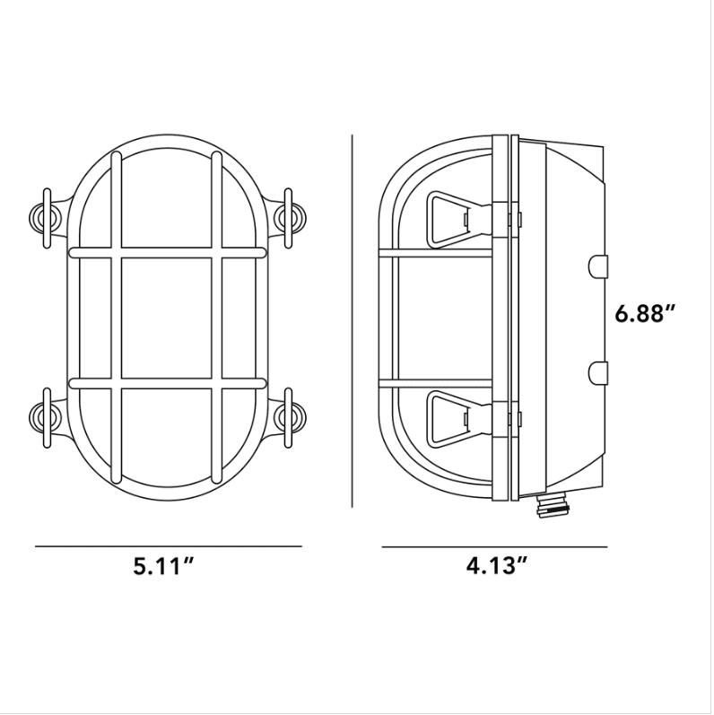 Oval Brass Bulkhead Outdoor Wall Light Outdoor Lighting Original BTC 