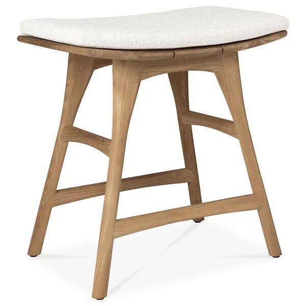 Osso Outdoor Stool With Cushion Stools Ethnicraft Teak With Off White 