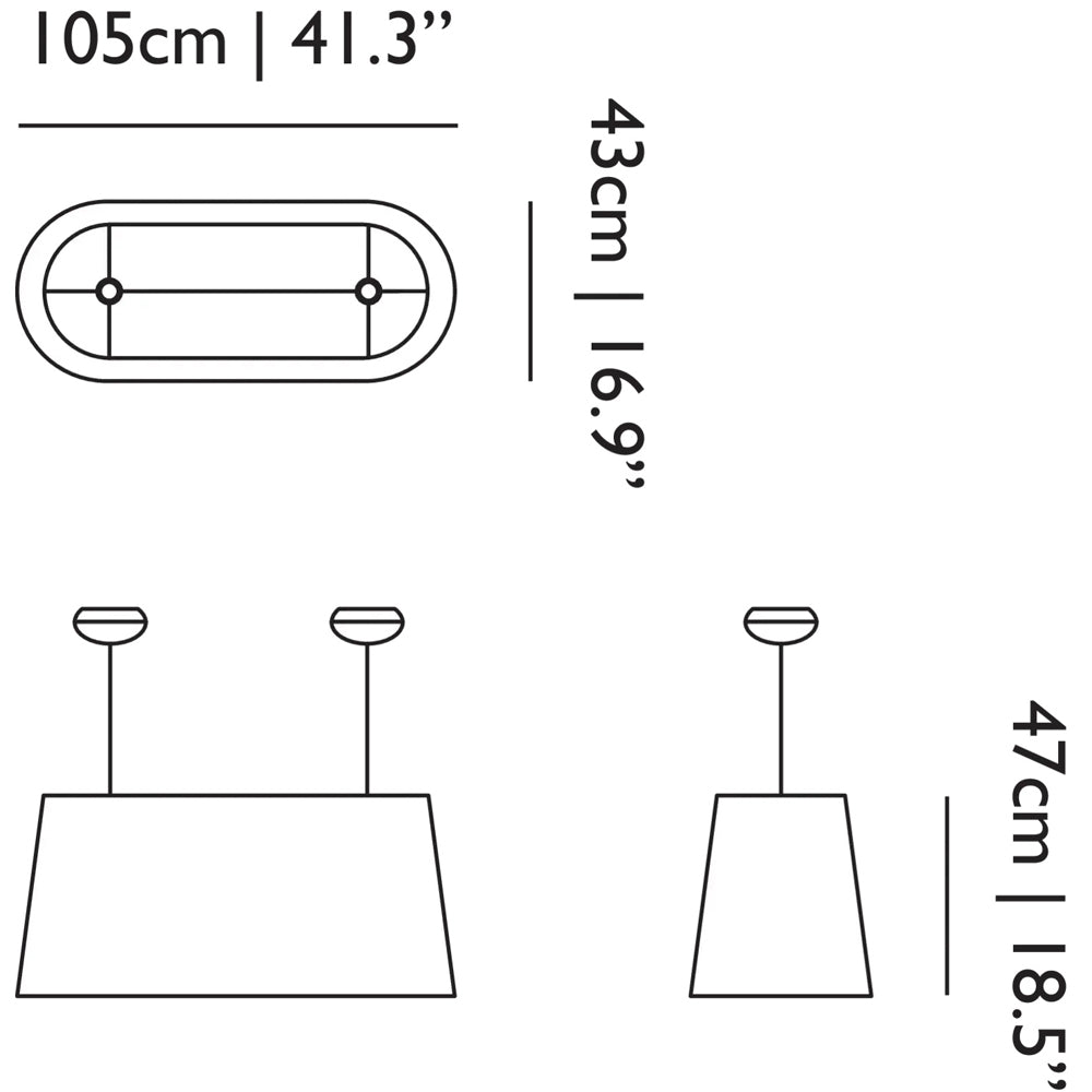 Oval Light Suspension Lamp