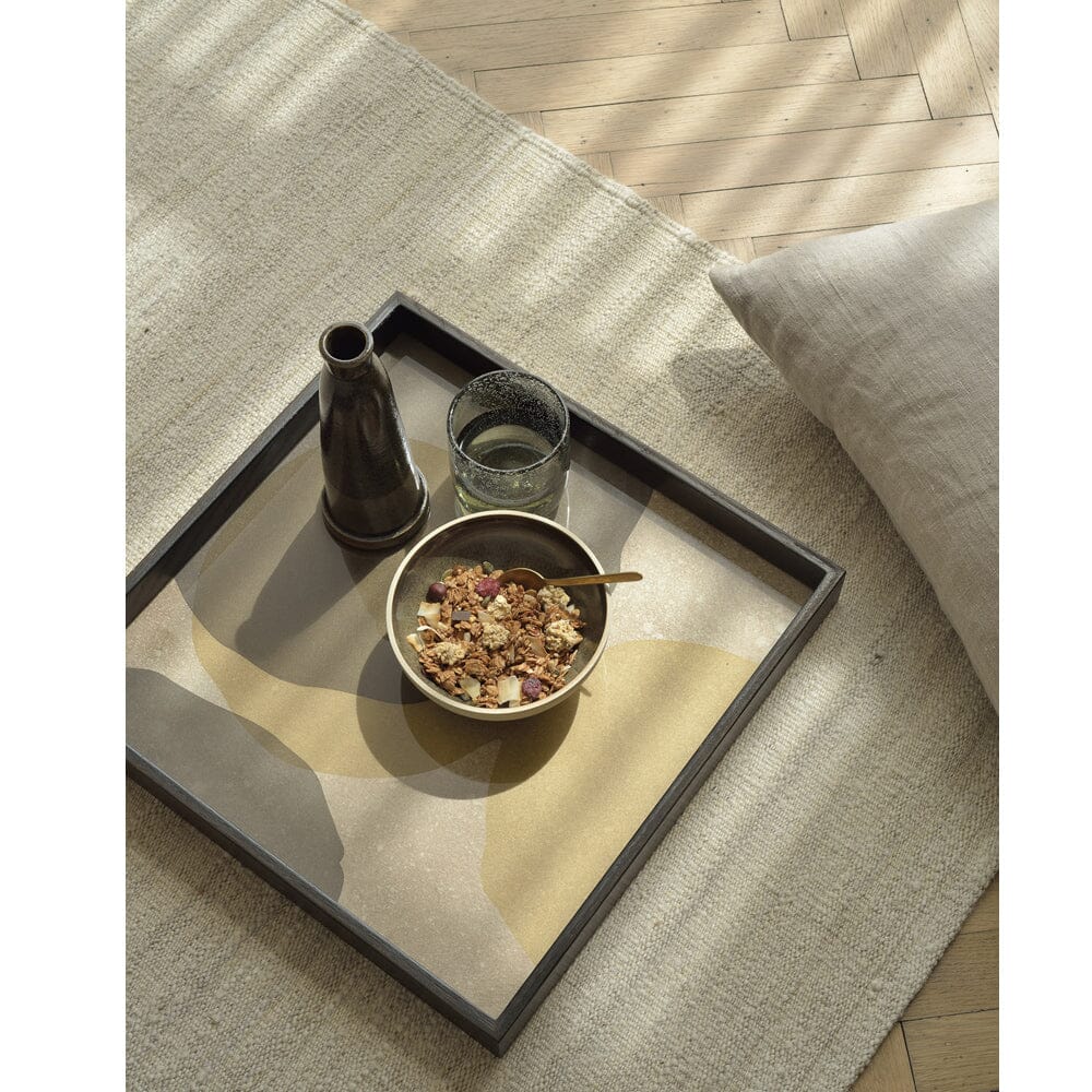 Overlapping Dots Glass Square Tray Tray Ethnicraft 