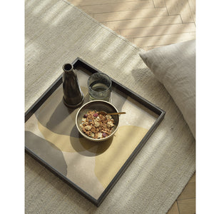 Overlapping Dots Glass Square Tray