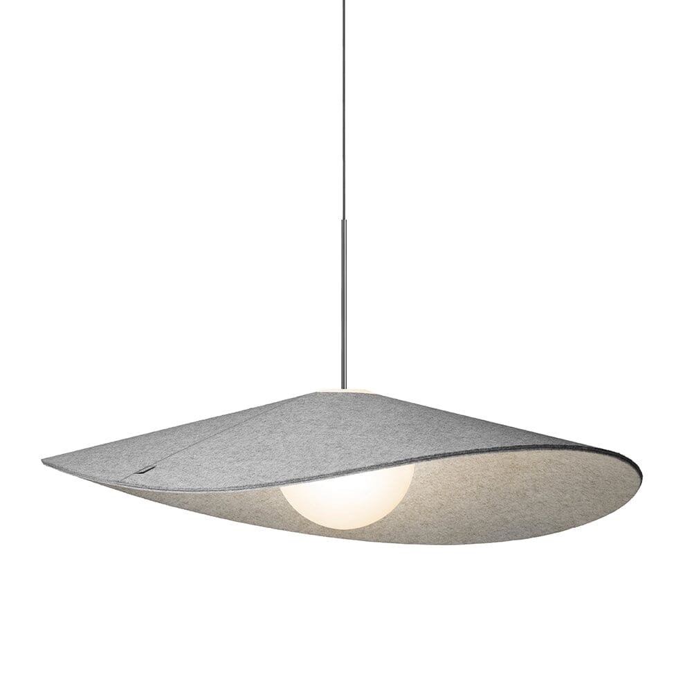 Bola Felt Pendant ceiling lights Pablo 42&quot; Pebble / Grey Felt Shade 