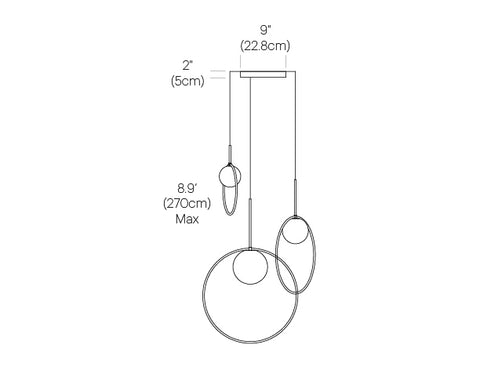Bola Halo Multi-Light Pendant 3