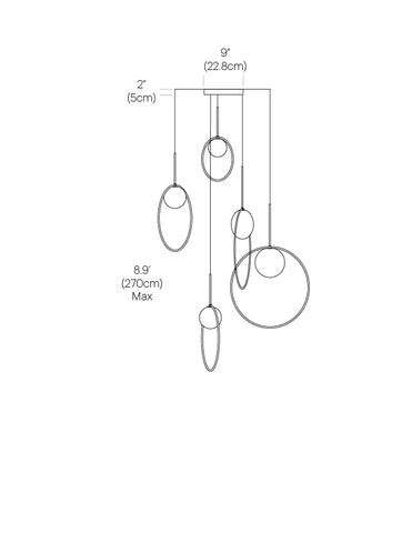 Bola Halo Multi-Light Pendant 5