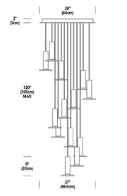 Cielo Plus Chandelier 13 hanging lamps Pablo 