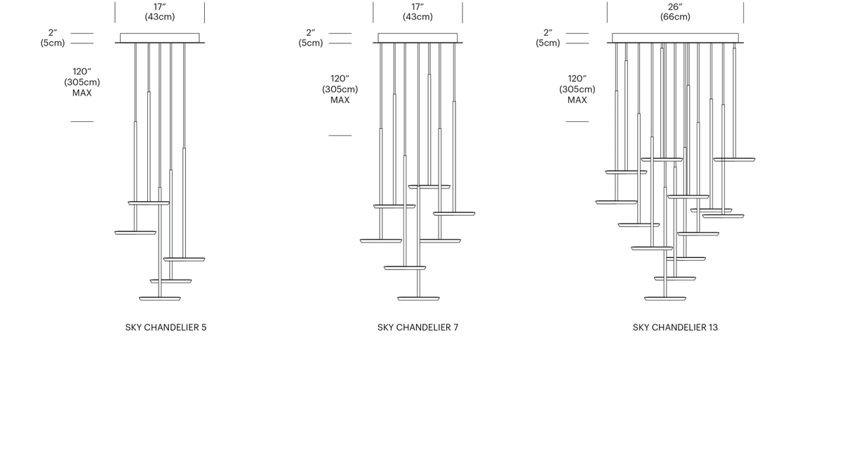 Sky Solo Chandelier Pendant Lights Pablo 