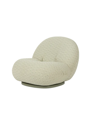Pacha Outdoor Swivel Lounge Chair Lounge Sofa Gubi Chevron Outdoor FR Dedar (008 Standard) Moss Gray Swivel
