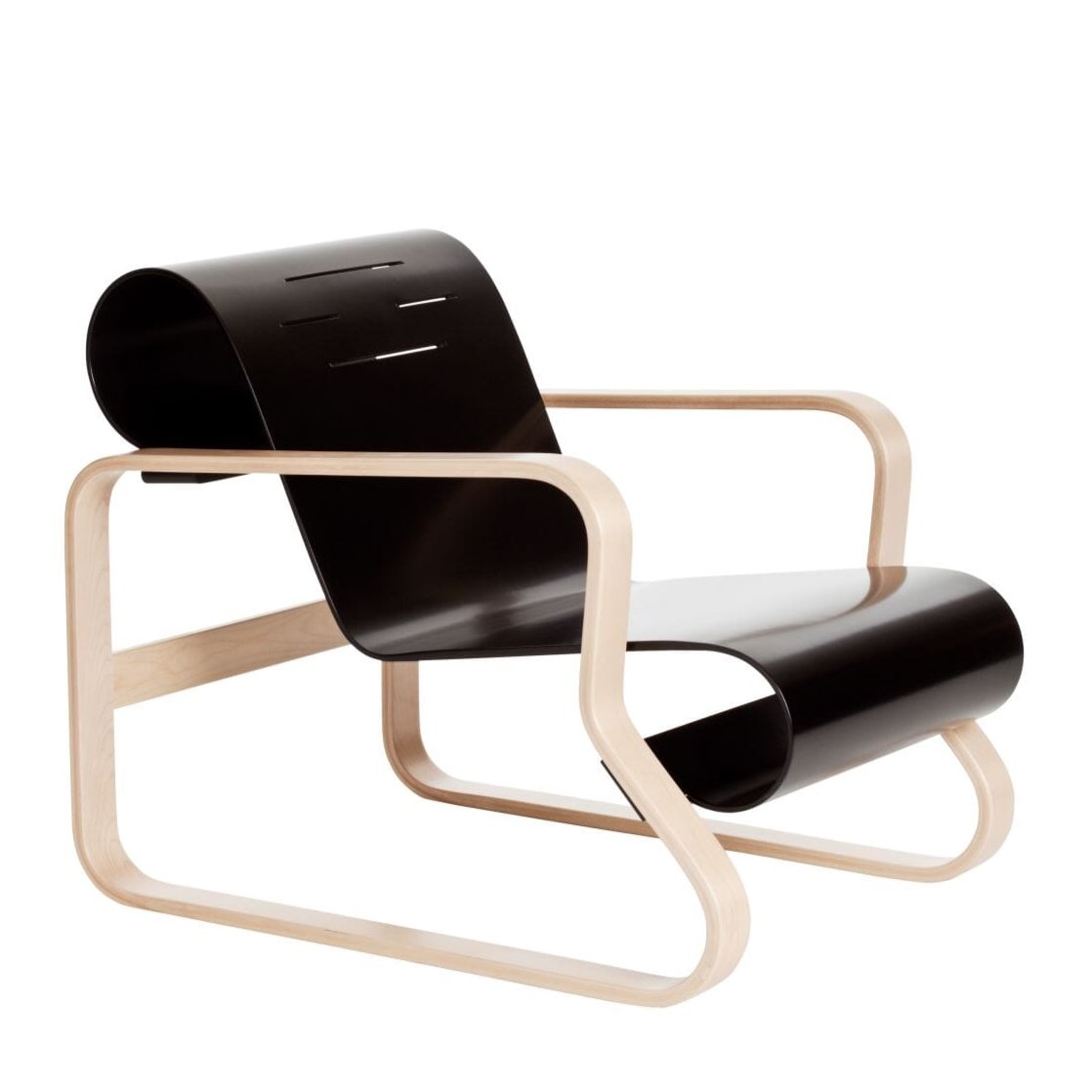 Paimio Armchair 41 lounge chair Artek Natural Lacquered Arms - White Lacquered Seat 