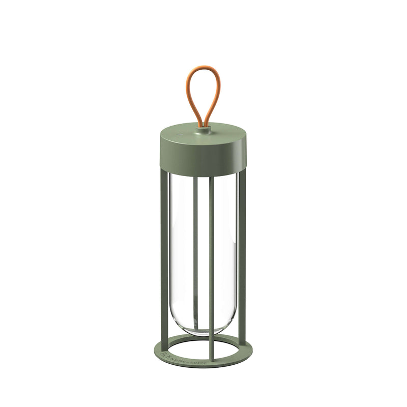 In Vitro Unplugged Portable Lamp Outdoors Flos Pale Green 2700K 