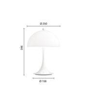 Panthella 250 Portable Table Lamp Table Lamps Louis Poulsen 