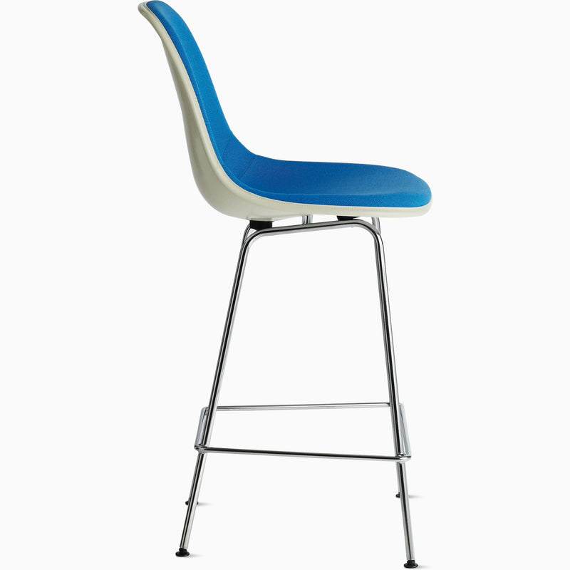 Eames Molded Plastic Upholstered Counter Stool Stools herman miller 