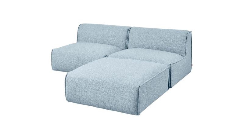 Nexus Modular 3-PC Sectional Sofa Gus Modern Parliament Lake 