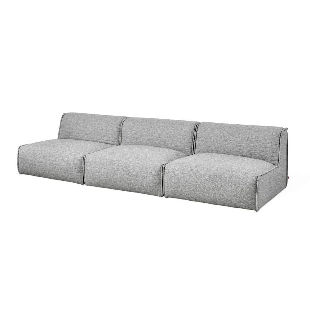 Nexus Modular 3-PC Armless Sofa Sofa Gus Modern Parliament Stone 