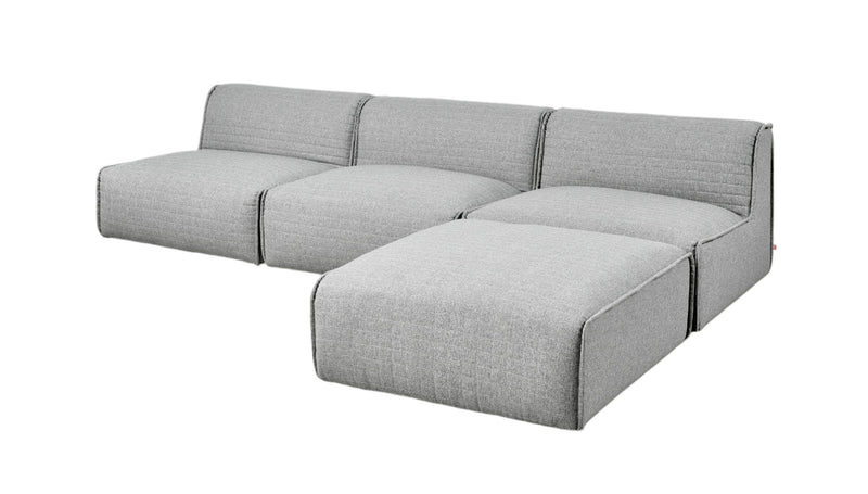 Nexus Modular 4-PC Sectional Sofa Gus Modern Parliament Stone 
